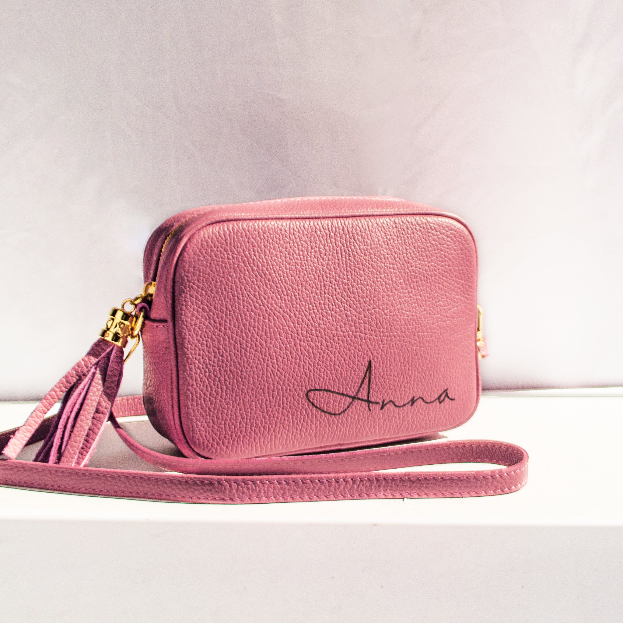 Personalized Genuine Leather Crossbody Bag – Danique Jewelry