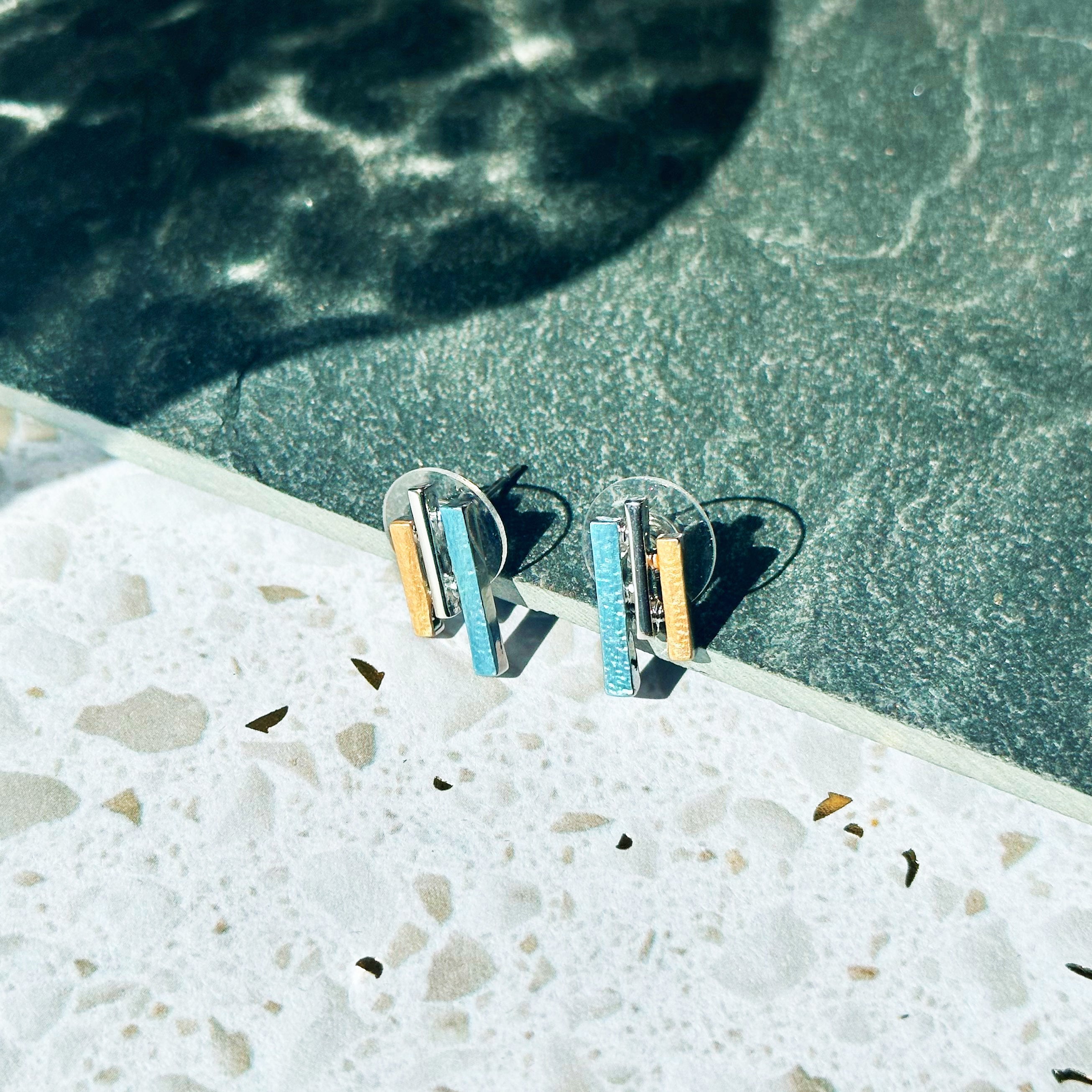 Boho Style Sun Ray Bar Earrings
