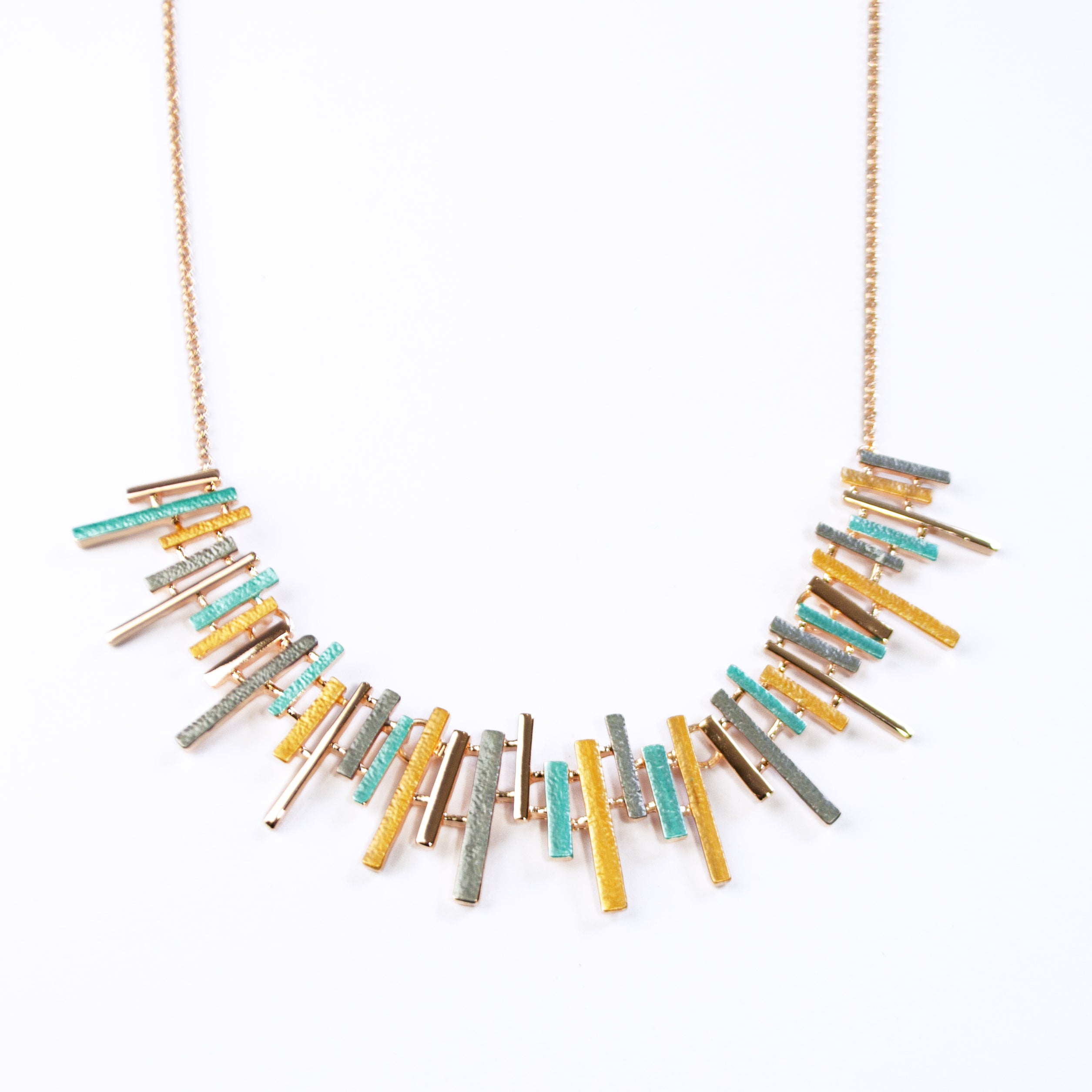 Boho Style Sun Ray Necklace and Earrings Set