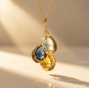 Mother's Necklace with Kids Birthstones, Names and Birthdays