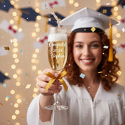 Personalized New Grad Champagne Flute