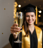 Personalized New Grad Champagne Flute