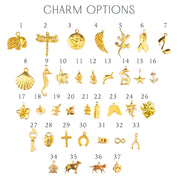 Custom Charm Anklet : Available with a variety of charms