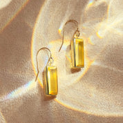 Citrine Bar Earrings : November Birthstone : Adira Series
