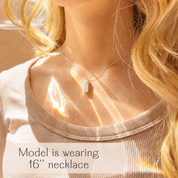 Clear Quartz Vertical Bar Necklace : April Birthstone : Adira Series