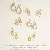 clear quartz earrings collection teardrop round geometric gold earrings