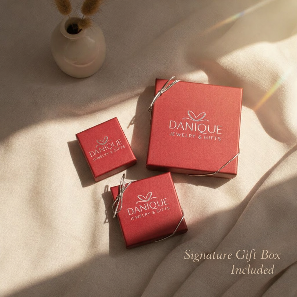 Gift box with necklace — custom birthstone keepsake necklace with signature packaging