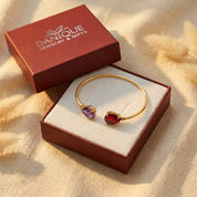 Gift ready two birthstone bracelet in Danique Jewelry box, a thoughtful personalized birthday, anniversary, or Mother’s Day gift.