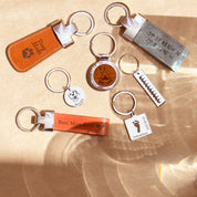 Shop all laser engraved keychains. leather anniversary gift, leather wedding anniversary gift, 3rd anniversary gift, gift for him, gift for her, birthday gift, christmas gift, valentine's day gift, gift for mom, gift for dad, gift for grandma, medical ID keychain, gift for grandpa, wedding anniversary, third wedding gift, gift for husband, gift for wife, gift for graduate, grad gift, passed drivers test gift. steel anniversary gift, silver anniversary gift