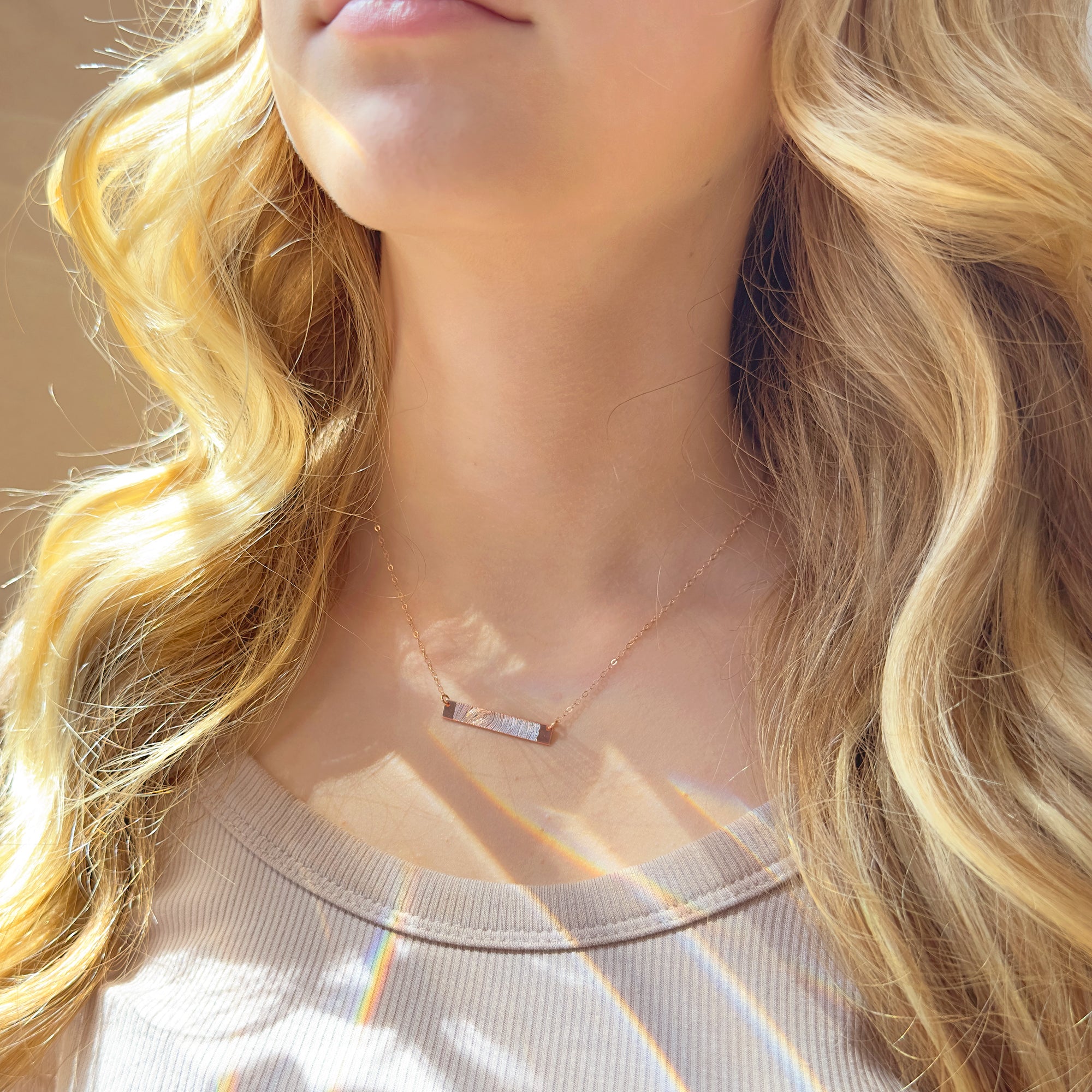 Custom Actual Fingerprint Necklace Memorial Gift for Women