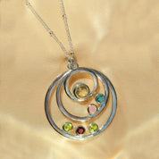 Generational Birthstone Orbit Necklace