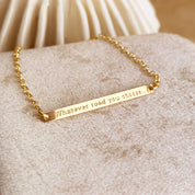 Custom Coordinates Skinny Bar Bracelet