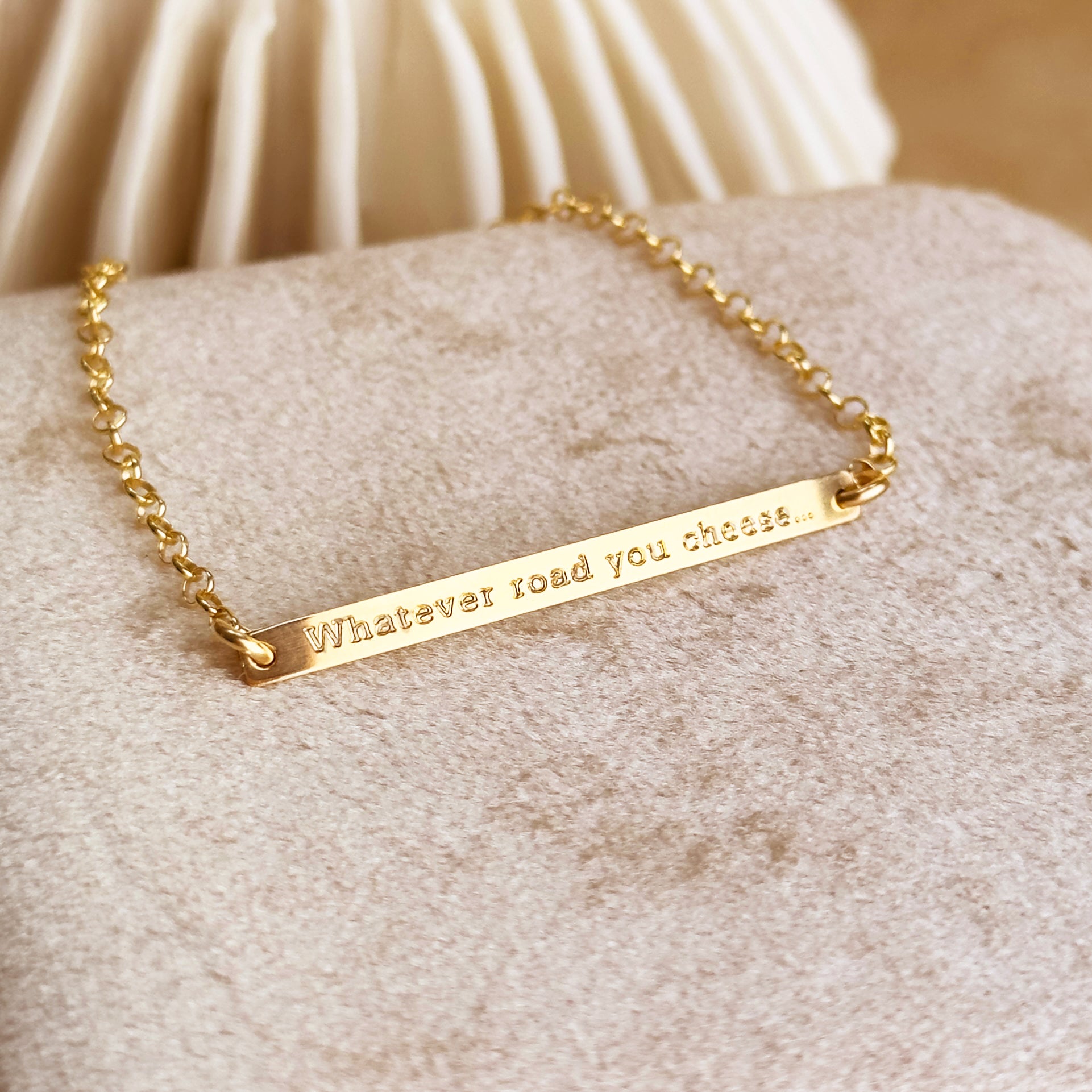Custom Coordinates Skinny Bar Bracelet