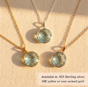 green amethyst jewelry set with matching earrings and necklaces, coordinated gemstone jewelry collection