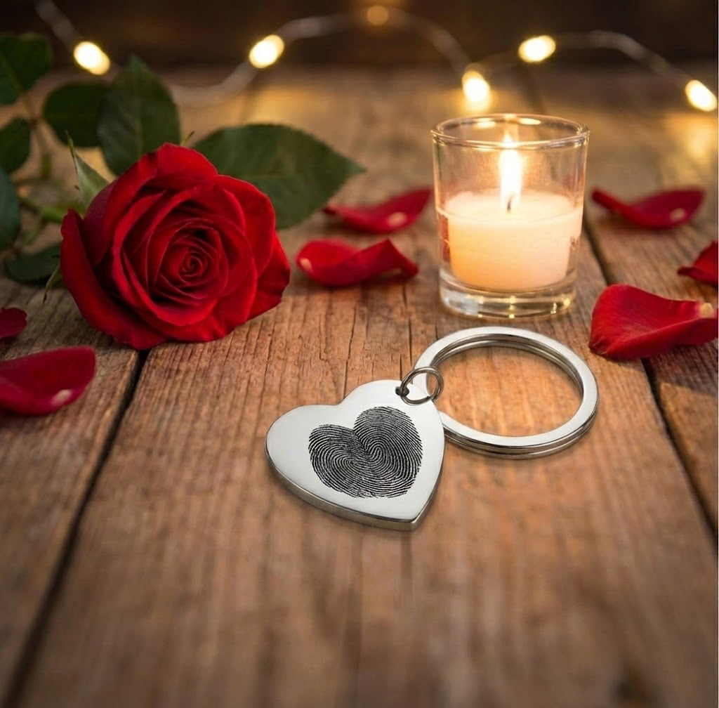 Personalized Heart Shaped Keychain