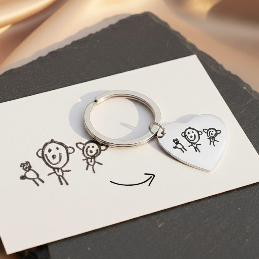 Personalized Heart Shaped Keychain