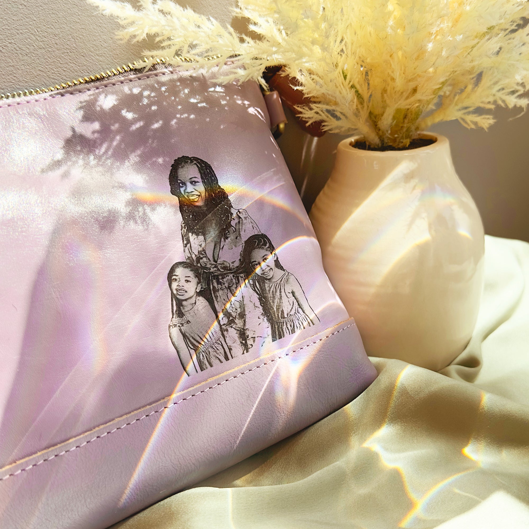 100% Genuine Leather Makeup Bag for Women, Small Cosmetic Bag for Travel, Personalized Bridesmaid Gift Bags