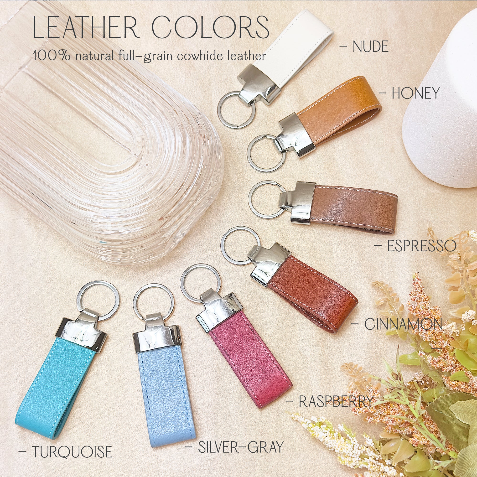 leather colors for large keychains. leather anniversary gift, leather wedding anniversary gift, 3rd anniversary gift, gift for him, gift for her, birthday gift, christmas gift, valentine's day gift, gift for mom, gift for dad, gift for grandma, medical ID keychain, gift for grandpa, wedding anniversary, third wedding gift, gift for husband, gift for wife, gift for graduate, grad gift, passed drivers test gift