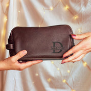 gifting toiletry bag to him. Custom engraved dopp kit, men's toiletry kit, personalized travel cosmetic bag, men's travel accessories, engraved men's toiletry bag, custom men's grooming bag, personalized dopp kit for men, stylish men's cosmetic bag, travel-friendly toiletry kit, unique men's travel gifts