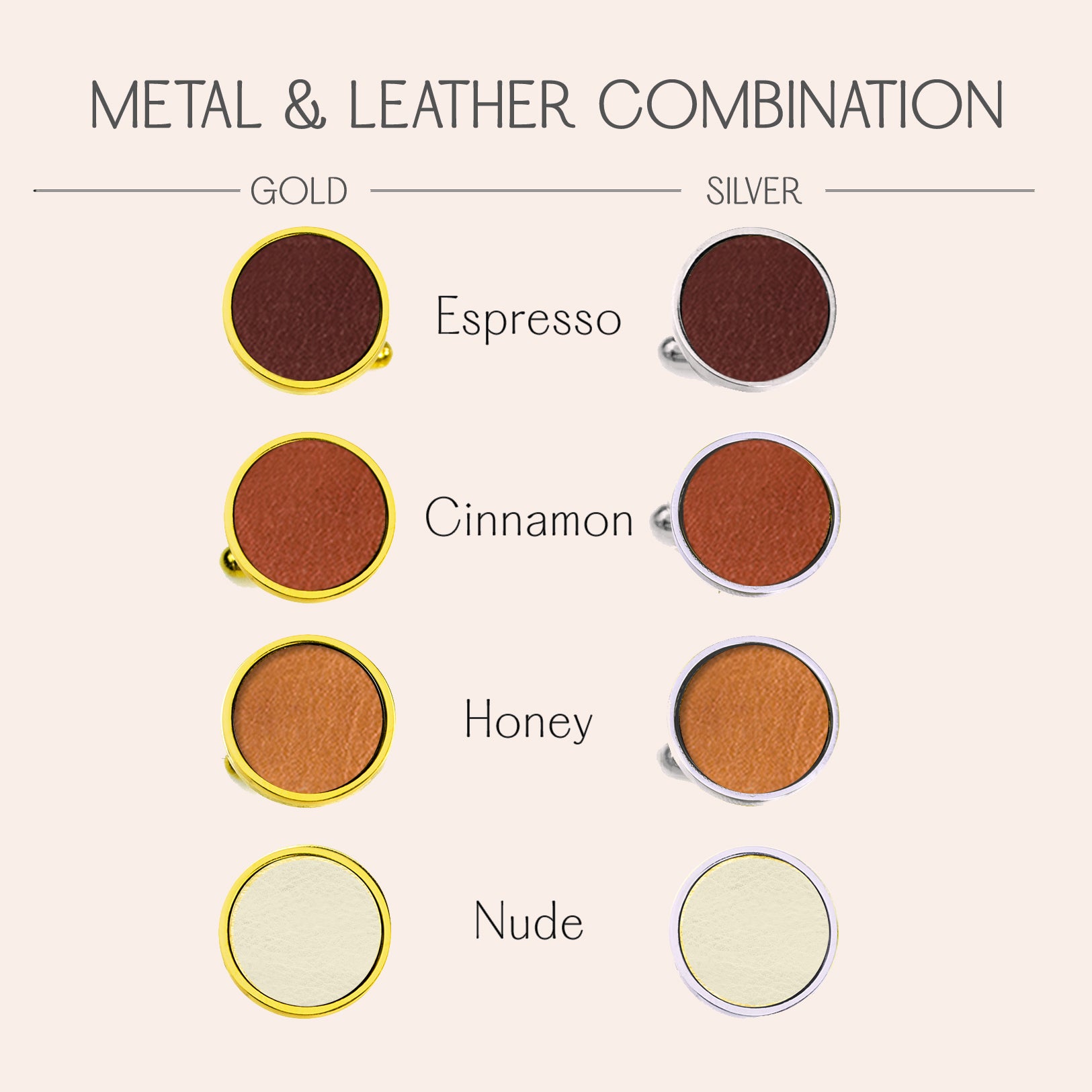 Metal and leather options for cufflinks. Customize cufflinks for a graduate, new promotion, prom, formal events, groomsman or wedding party gifts. gift ready. mens anniversary gifts, gifts for men, christmas gifts for him, valentine's day gifts for men, gift for husband, gift for fiance, father's day gift, birthday gift, wedding anniversary gift, wedding party gift, father of the groom gift, father of the bride gift, leather anniversary gift, 3rd wedding anniversary gift