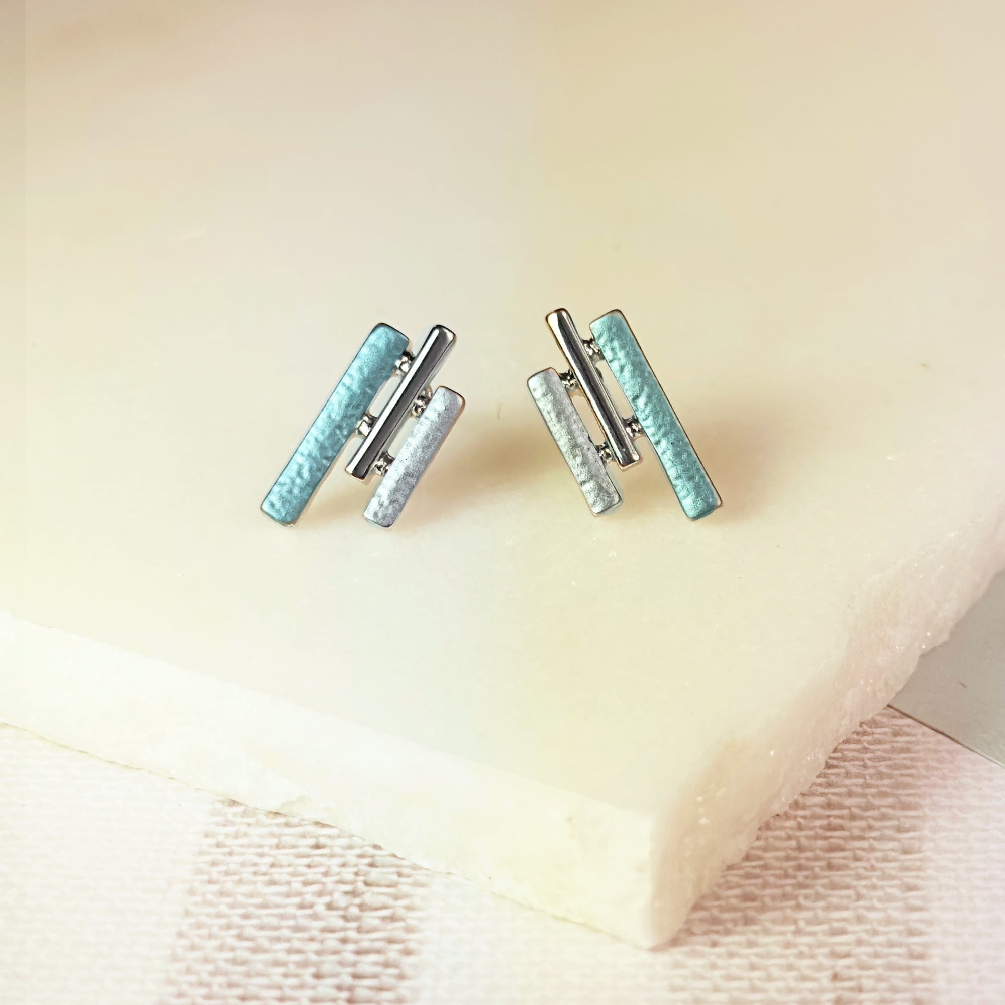 Custom Sun Ray Stud Earrings, Boho Style Post Earrings, Geometric Lines Earrings, Gold, Rose Gold, Silver, Bohemian Abstract Jewelry Gift for Women