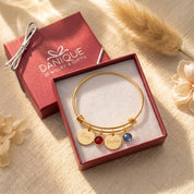 gift ready personalized bangle bracelet packaging, custom engraved jewelry gift for mom, bridesmaid or couples