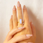 Moonstone Bar Ring : June Birthstone