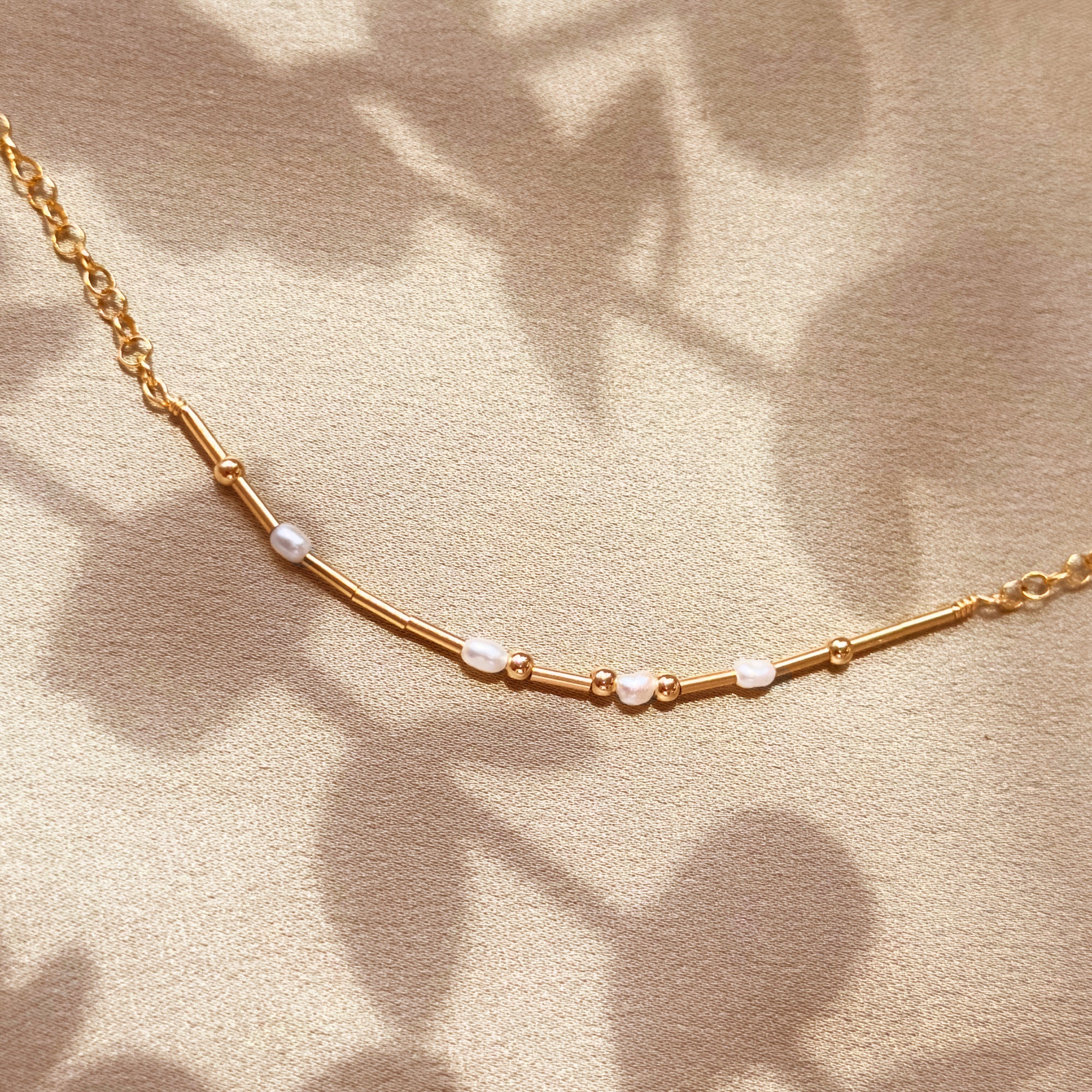 Morse Code Beaded Necklace, Dainty Minimalist Necklace for Women, Custom Secret Message Necklace, Personalized Morse Code Name, Initial, Word Necklace