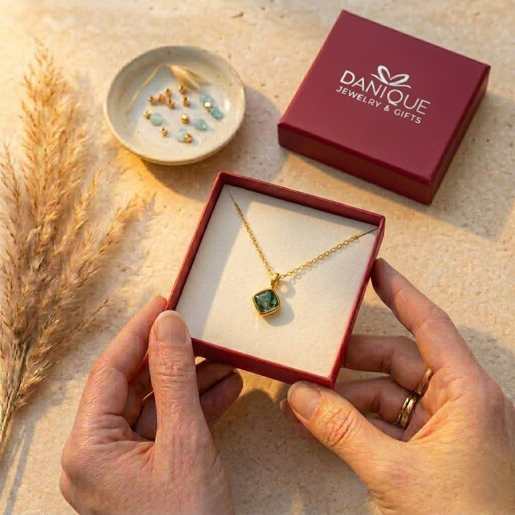 gift ready gemstone necklace in premium box, perfect jewelry gift for birthdays or special occasions