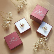 custom birthstone ring for mom gift packaging, personalized family ring gift for mothers day june alexandrite july ruby august peridot