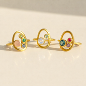 mom and kid birthstones, gift for mom of 2, mom of 3 ring
