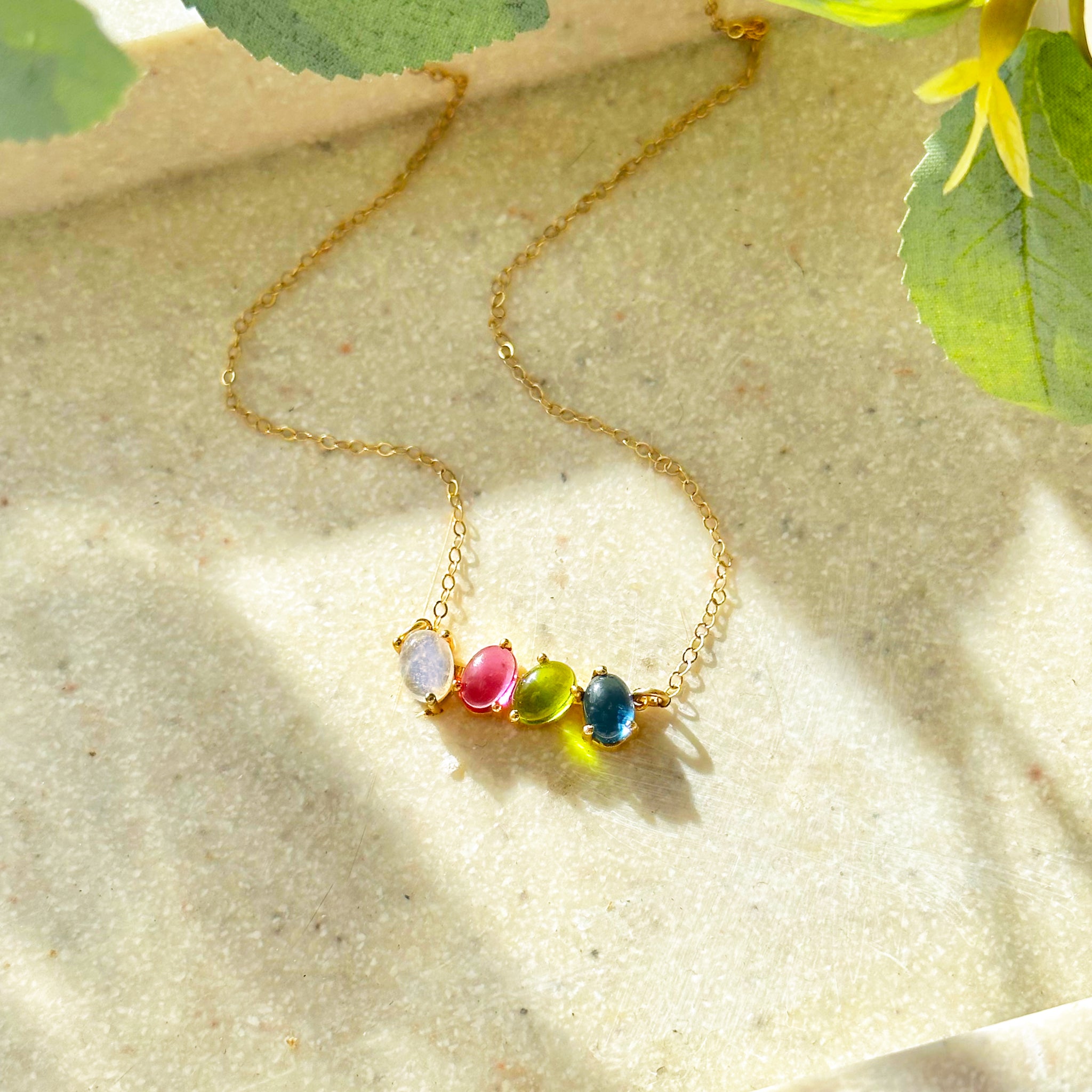 Birthstone Necklace Birthstone Earrings For Mom Personalized