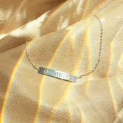 Pet's Paw Print and Name Personalized Bar Bracelet, 925 Sterling Silver, 14k Gold Fill, Christmas Gift for Pet Lover, Stocking Stuffer for Dog Cat Mom