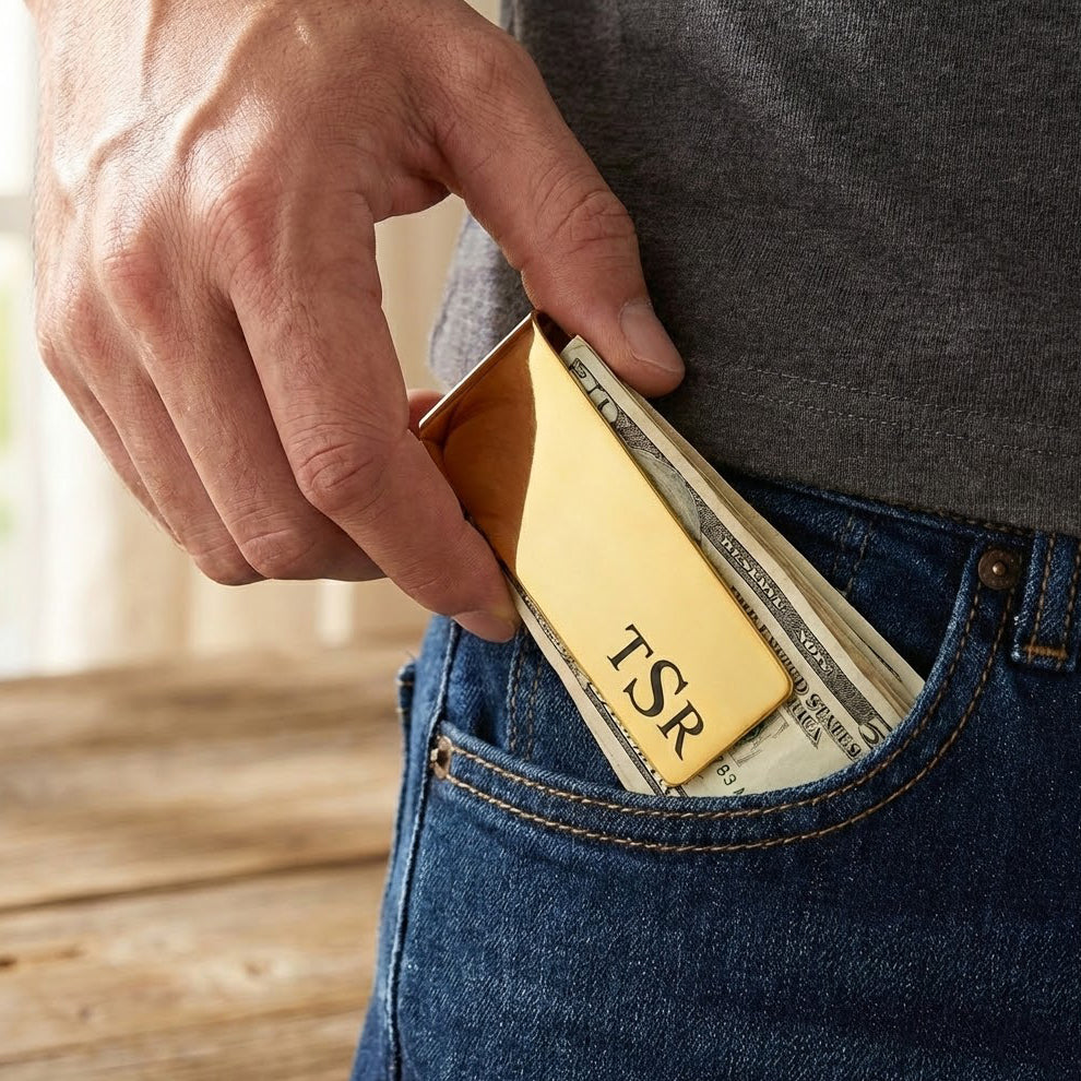 Costom Monny Custom Engraved Money Clip | Personalized Gift for Him – Danique Jewelry