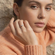 video showcasing natural birthstone cabochon rings. Great for stacking or wear alone.