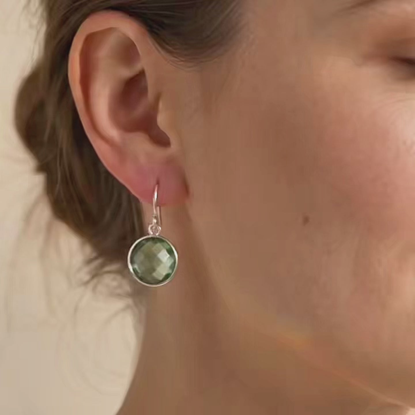 Video showcasing birthstone earrings collection with multiple birthstone earring styles available in sterling silver, yellow or rose gold.