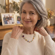 Video showcasing Necklaces with birthstones fo mom or grandma in rose gold or silver