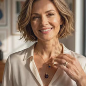 video showcasing Custom birthstone charm necklace for Mom or Grandma available in sterling silver or 14k gold filled with engraved name tags