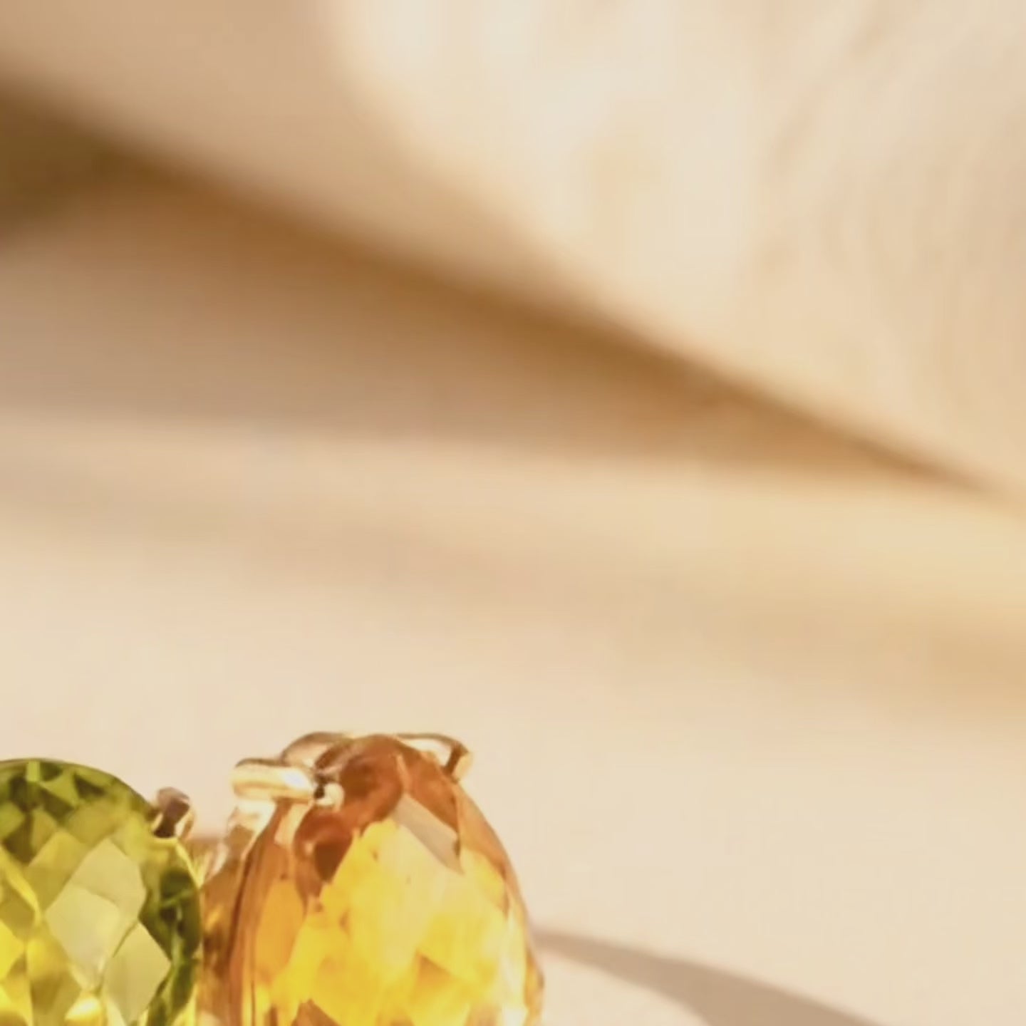 video showcasing a double teardrop birthstone ring for couples or mom of two.