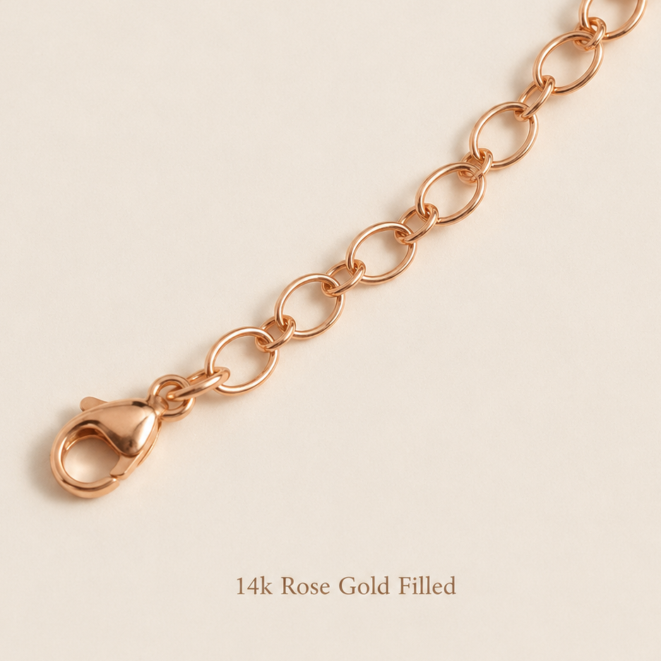 Gold or Silver Necklace Extender, Rose gold, Adjustable Chain Extension