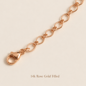 Gold or Silver Necklace Extender, Rose gold, Adjustable Chain Extension