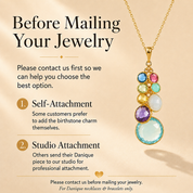 Additional Round Birthstone Charm for Necklace or Bracelet