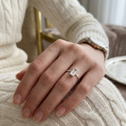 Tiny Opalite Bar Ring : October Birthstone