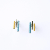 Custom Sun Ray Stud Earrings, Boho Style Post Earrings, Geometric Lines Earrings, Gold, Rose Gold, Silver, Bohemian Abstract Jewelry Gift for Women