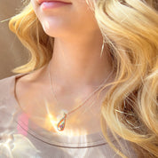 Mother's Birthstone Teardrop Pendant Necklace