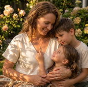 Custom birthstone necklace for mom with kids birthstones gold pendant