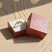 Custom Mom Birthstone Ring with Two Stones, Personalized Mother Ring in Gold, Silver or Rose Gold