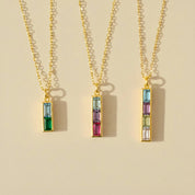 Custom birthstone bar necklaces with multiple gemstone combinations – personalized family birthstone necklaces for mom