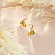 Mother's Birthstone Cascade Earrings, Personalized Teardrop Dangle Earrings, Multi Stone Drop Earrings, Mother's Day Gift, Birthstone Jewelry for Mom