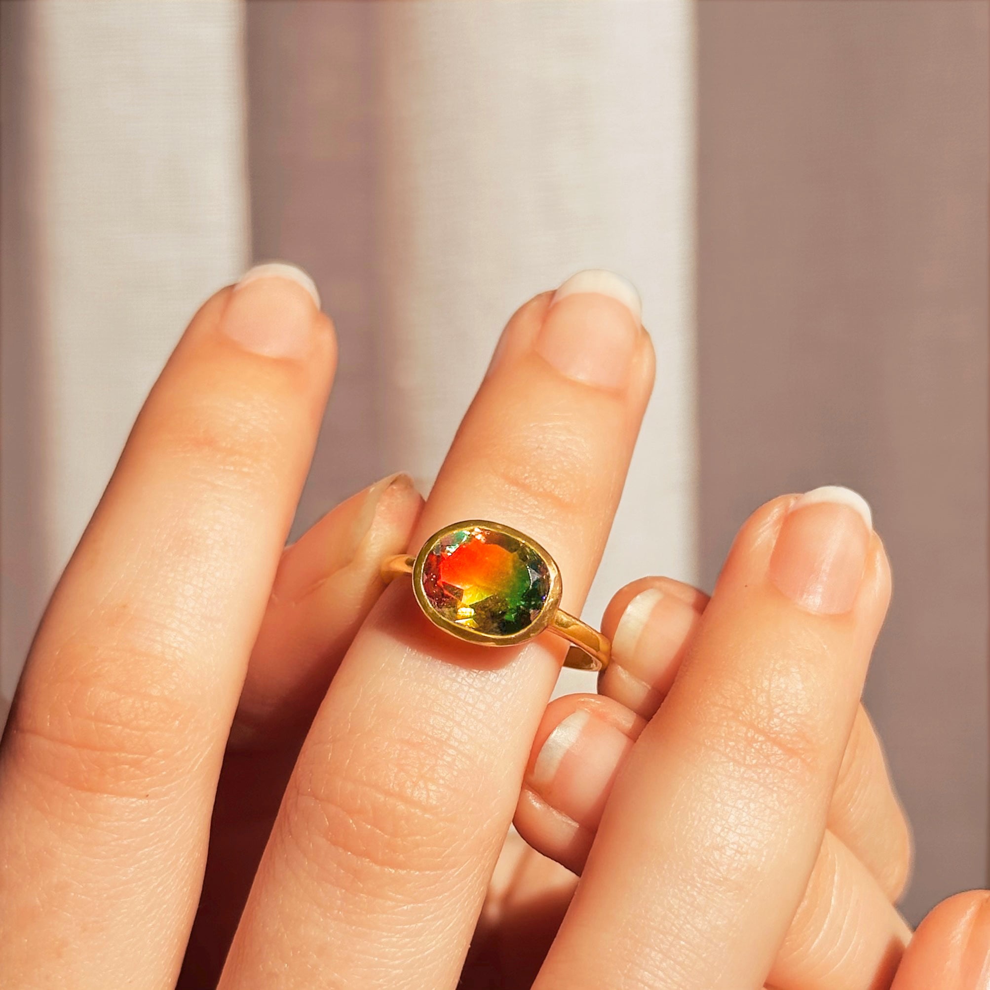 Watermelon Quartz Rings Oval Watermelon Tourmaline Ring – Sterling Silver Bezel Set October ...